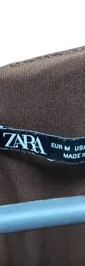 Body De Piel Sintética Marca Zara Talla 28mx (s) Original Marrón Oscuro Liso 28mx Small — Coleccionables vintage, años NOW (foto 5)