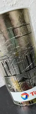 Vaso Promocional Total  Energizamos La Vida  Torre Eiffel — Coleccionables vintage