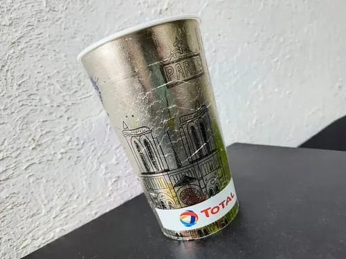 Vaso Promocional Total  Energizamos La Vida  Torre Eiffel — Coleccionables vintage