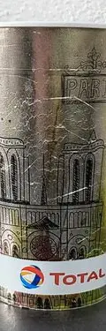 Vaso Promocional Total  Energizamos La Vida  Torre Eiffel — Coleccionables vintage (foto 2)
