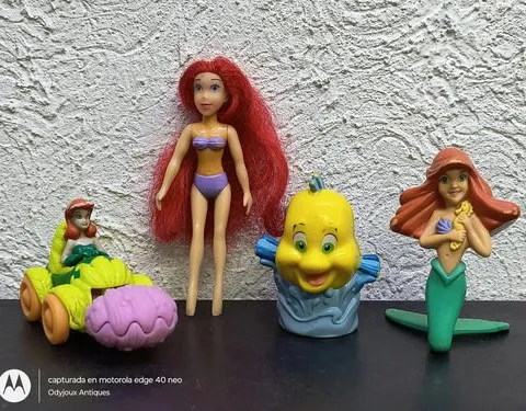 Lote 4 Figuras De La Sirenita Disney 90's Vintage Originales