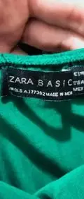Top Zara Basic Talla M Color Verde Usado  Verde M — vintage México (foto 3)