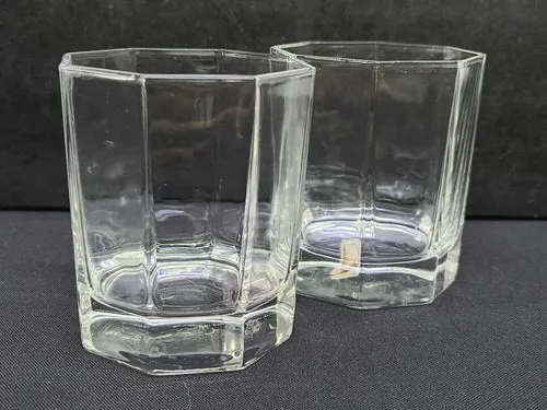 Set Vasos Luminarc Octime Francia Vintage 80s Octag 150ml Transparente — Coleccionables vintage, años 80s