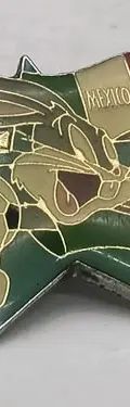 Pin Mundialero Bugs Bunny 1998 Looney Tunes Vintage Original Verde Con Dorado Pin Mundialero Bugs Bunny 1998 Looney Tunes Vintage