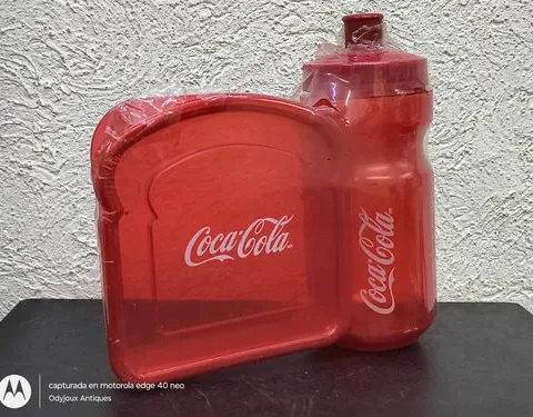 Coca Cola Promocional Cilindro Y Tupper Sandwichero Plástico