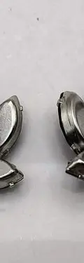 Aretes Con Broche/pin De Flor En Cristaleria Zirconia Negro Negro