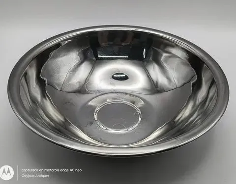 Bowl Tazón De Acero Inoxidable Cuenco 24cm Usado Plateado