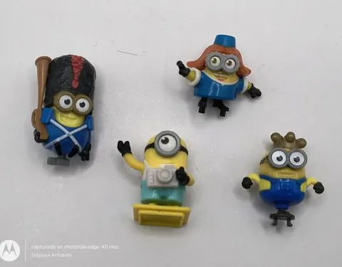 Lote Figuras Minions Miniatura Kinder Sorpresa 4pz Original