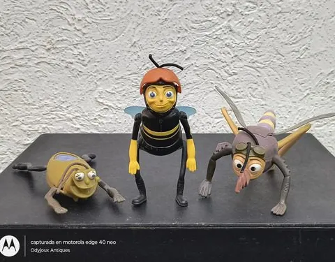 Lote Figuras Juguetes Bee Movie Mcdonald's 2007 12cm 3-pack