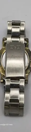 Reloj Q&q Quartz Water Resist 3 Bar Q315-005yh Vintage Mujer Plateado Dorado Negro — Coleccionables vintage (foto 2)