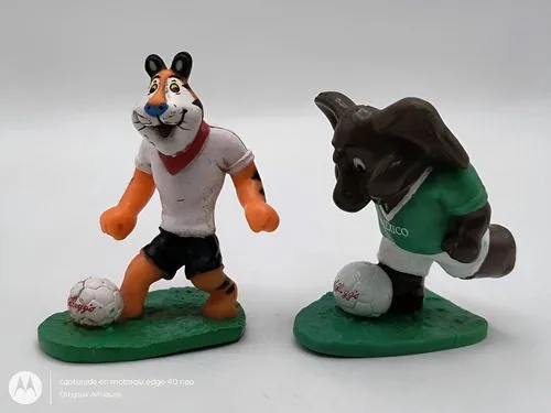 Figuras Kellogg's Futbol Mex Vintage 90s Tigre Toño Melvin — Decoración vintage, años 90s