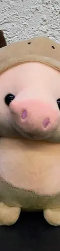 Peluche Puerquito Con Disfraz Kawaii Suave Rosa Con Cafe — Coleccionables vintage (foto 2)