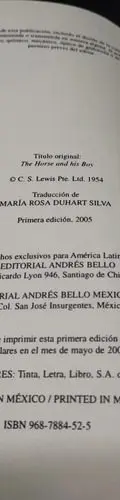 Las Crónicas De Narnia El Caballo Y Su Niño C.s. Lewis 2005 — Coleccionables vintage, años NOW (foto 3)