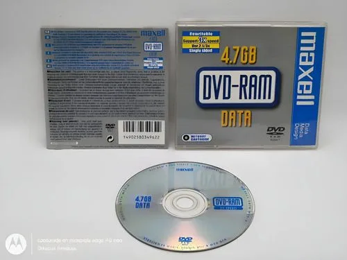 Dvd Ram Maxell 4.7gb Rewritable Data 3x Veloc Ver 2.1 Single — Video vintage, años NOW