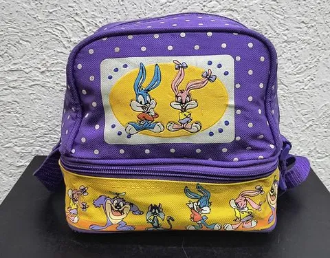 Lonchera Tinny Toons Vintage Azpe Retro 90s Mochila Original Morado Tinny Toons