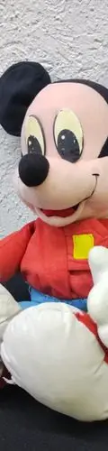 Peluche Mickey Mousse Disney Mattel Aprendizaje Vintage 1992 Azul Con Rojo Y Amarillo — Coleccionables vintage, años 90s (foto 3)