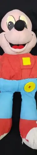 Peluche Mickey Mousse Disney Mattel Aprendizaje Vintage 1992 Azul Con Rojo Y Amarillo — Coleccionables vintage, años 90s (foto 7)
