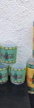 Set Jarra Con Vasos Coca Cola Vintage Luminarc Francia 12pzs — Decoración vintage, años 90s (foto 5)