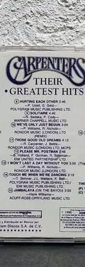Cd Carpenters-their Greatest Hits 1990 Polygram Mexico Estándar — Audio vintage, años 90s (foto 3)
