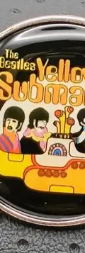 Pin Broche Metalico The Beatles Yellow Submarine Retro 3cm Negro Con Amarillo The Beatles Yellow Submarine