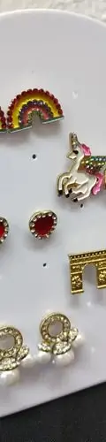 Exhibidor Aretes Placa Blanco Acrílico 14cm Lote 9pz Blanco — Coleccionables vintage (foto 4)