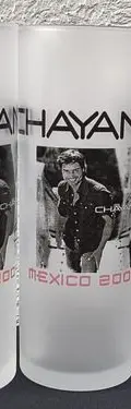 Set Vasos Jaiboleros Satin Chayanne World Tour 2004 Vintage Transparente — Coleccionables vintage, años NOW