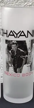 Set Vasos Jaiboleros Satin Chayanne World Tour 2004 Vintage Transparente — Coleccionables vintage, años NOW (foto 2)
