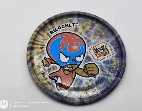 Tazo Mucha Lucha Metalix #3 Ricochet Año 2005 Sabritas