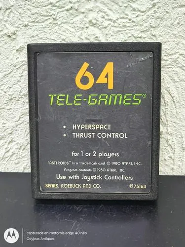 Asteroids Hyperspace Para Atari 2600 Año 1980 Original