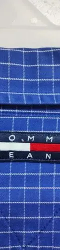 Camisa Tommy Hilfiger A Cuadros Azul Hombre L Manga Larga  Azul Cuadros L G Grande — Coleccionables vintage, años NOW (foto 5)