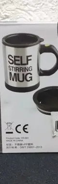 Taza Termo Mezcladora Automática Con Tapa Pilas 350ml Roja Rojo — Decoración vintage, años NOW (foto 5)