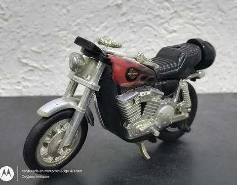 Moto Juguete Harley Davidson Kidco Vintage 1981 De Cuerda Negro