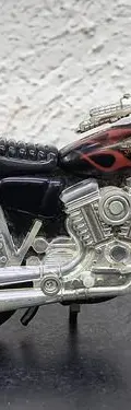 Moto Juguete Harley Davidson Kidco Vintage 1981 De Cuerda Negro — Coleccionables vintage, años 80s (foto 5)