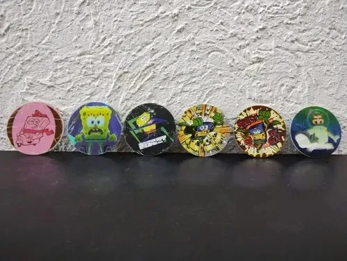 Lote Tazos Bob Esponja Classic Año 2010 6-pack Nickelodeon — Coleccionables vintage, años NOW