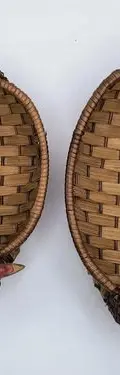 Par De Cestas De Mimbre Vintage En Forma De Gallina Retro Marrón — Decoración vintage (foto 9)