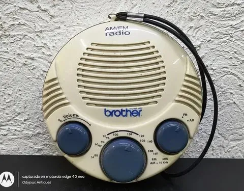 Radio Portátil Antiguo Brother Am/fm Vintage Con Detalle