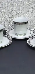Set Tazas De Té Porcelana Remington China Vintage 5-pack 60s Blanco Set Tazas De Té Porcelana Remington China Vintage — Decoración vintage, años 60s