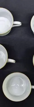 Set Tazas De Té Porcelana Remington China Vintage 5-pack 60s Blanco Set Tazas De Té Porcelana Remington China Vintage — Decoración vintage, años 60s (foto 5)