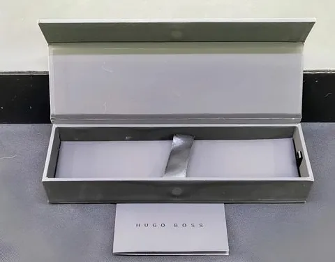 Caja/estuche Para Pluma Hugo Boss De Vinipiel Original Negro