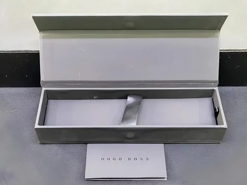Caja/estuche Para Pluma Hugo Boss De Vinipiel Original Negro — Coleccionables vintage