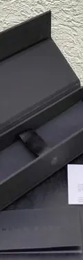 Caja/estuche Para Pluma Hugo Boss De Vinipiel Original Negro — Coleccionables vintage (foto 4)