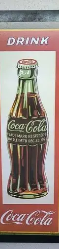 Afiche En Cuadro Coca Cola Botella Vintage Reproducción 1997 — Coleccionables vintage, años 90s