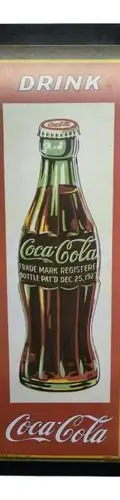 Afiche En Cuadro Coca Cola Botella Vintage Reproducción 1997 — Coleccionables vintage, años 90s (foto 2)