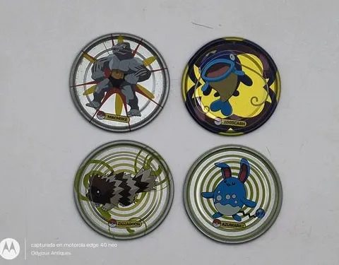 Lote Tazos Pokémon Metálicos Silver Y Gold 2007 4pz Original