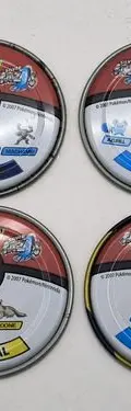 Lote Tazos Pokémon Metálicos Silver Y Gold 2007 4pz Original — Coleccionables vintage, años NOW (foto 4)