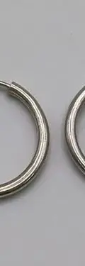 Arracadas De Tubo Lisa 1.5cm Diámetro En Plata Fina .925  Plateado — Coleccionables vintage