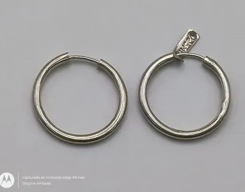 Arracadas De Tubo Lisa 1.5cm Diámetro En Plata Fina .925  Plateado