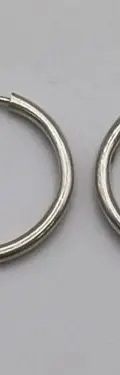 Arracadas De Tubo Lisa 1.5cm Diámetro En Plata Fina .925  Plateado — Coleccionables vintage (foto 5)