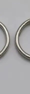 Arracadas De Tubo Lisa 1.5cm Diámetro En Plata Fina .925  Plateado — Coleccionables vintage (foto 4)