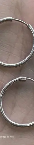 Arracadas De Tubo Lisa 1.5cm Diámetro En Plata Fina .925  Plateado — Coleccionables vintage (foto 7)